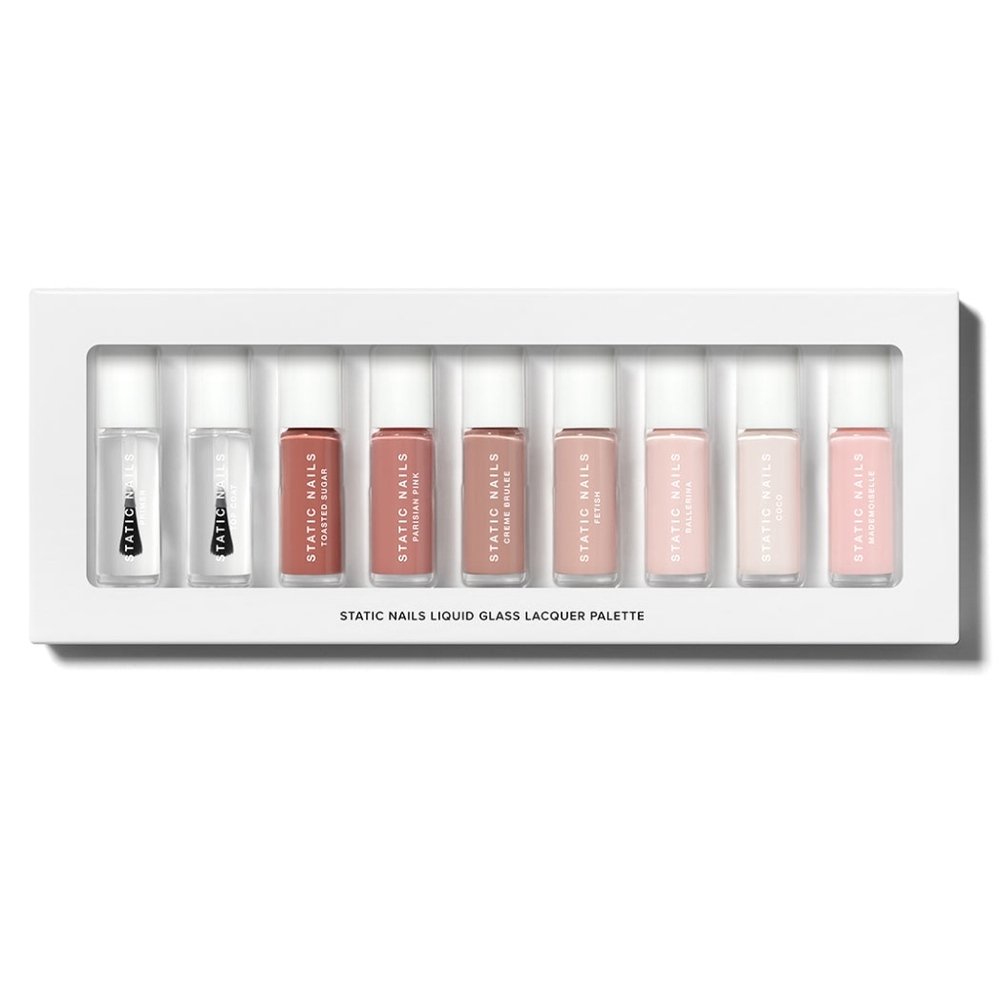 Static Nails Liquid Glass Lacquer Perfect Nudes Palette